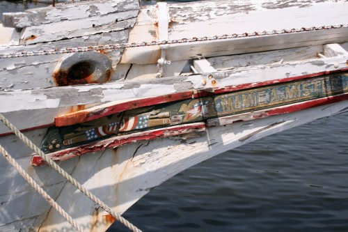 Old Skipjack boat detail